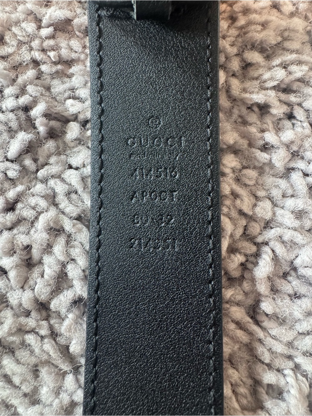 Gucci Marmont GG Belt Black Leather 80/32 Gold - Picture 8 of 9